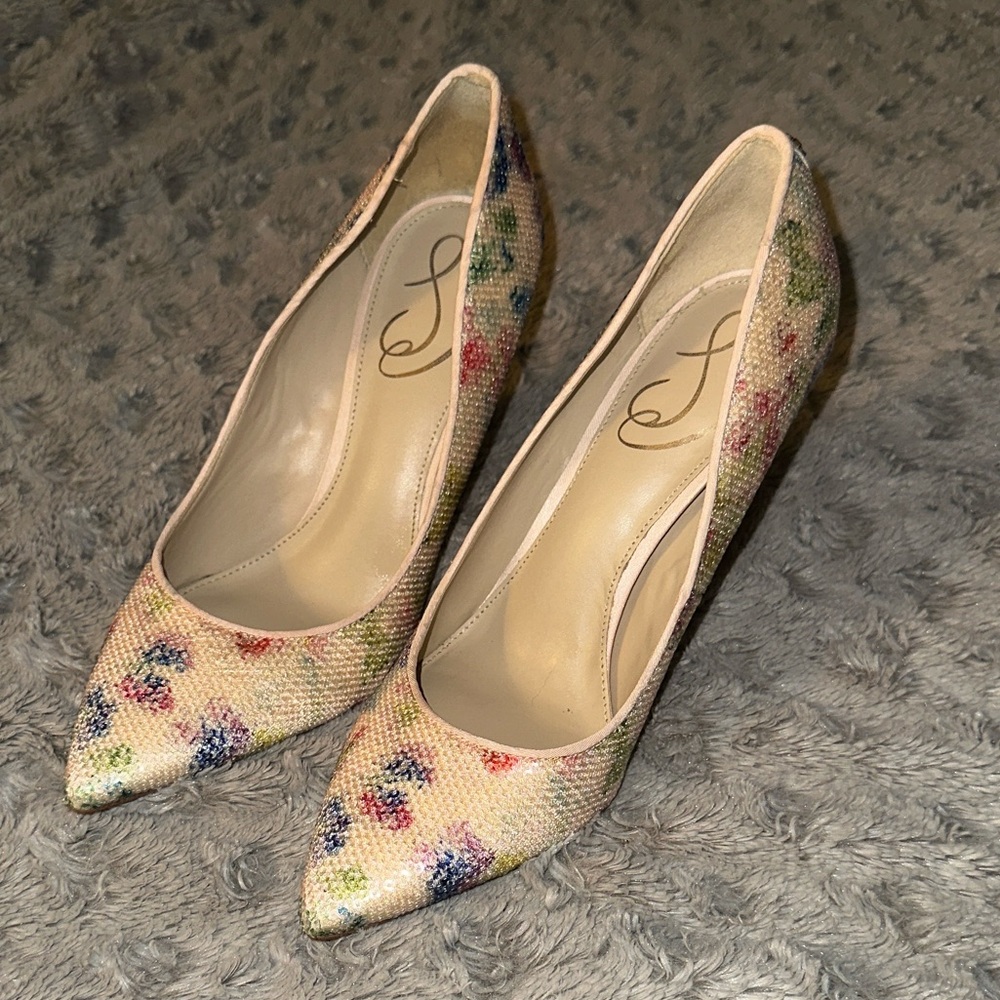 Sam Edelman Multicolor Floral Heels
